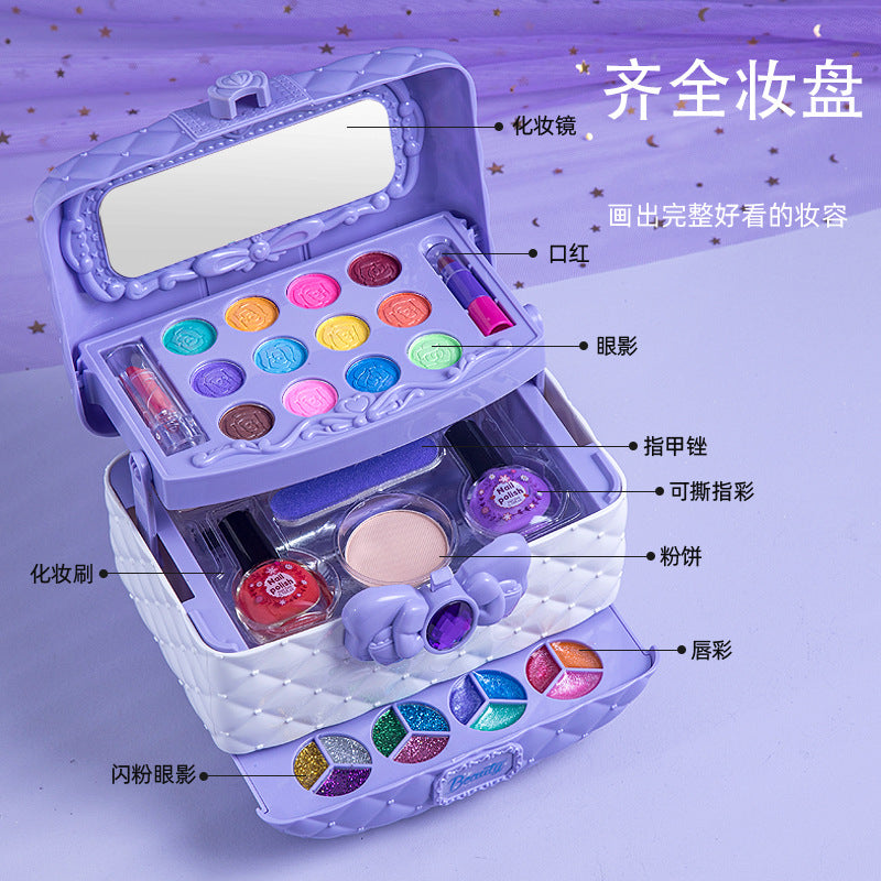 Factory Children Girl Princess Makeup Box Makeup Box suit Set Box Eye Shadow Full Set Performance Gift Box Toys Cross Border