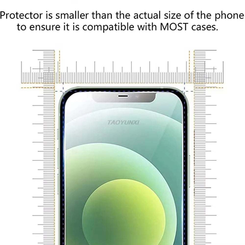 1-4Pcs Protective Glass For iPhone 17 16 Pro 18 15 14 13 12 11 XR X XS Max Screen Protector For iPhone 7 8 Plus 12 13 Mini Glass