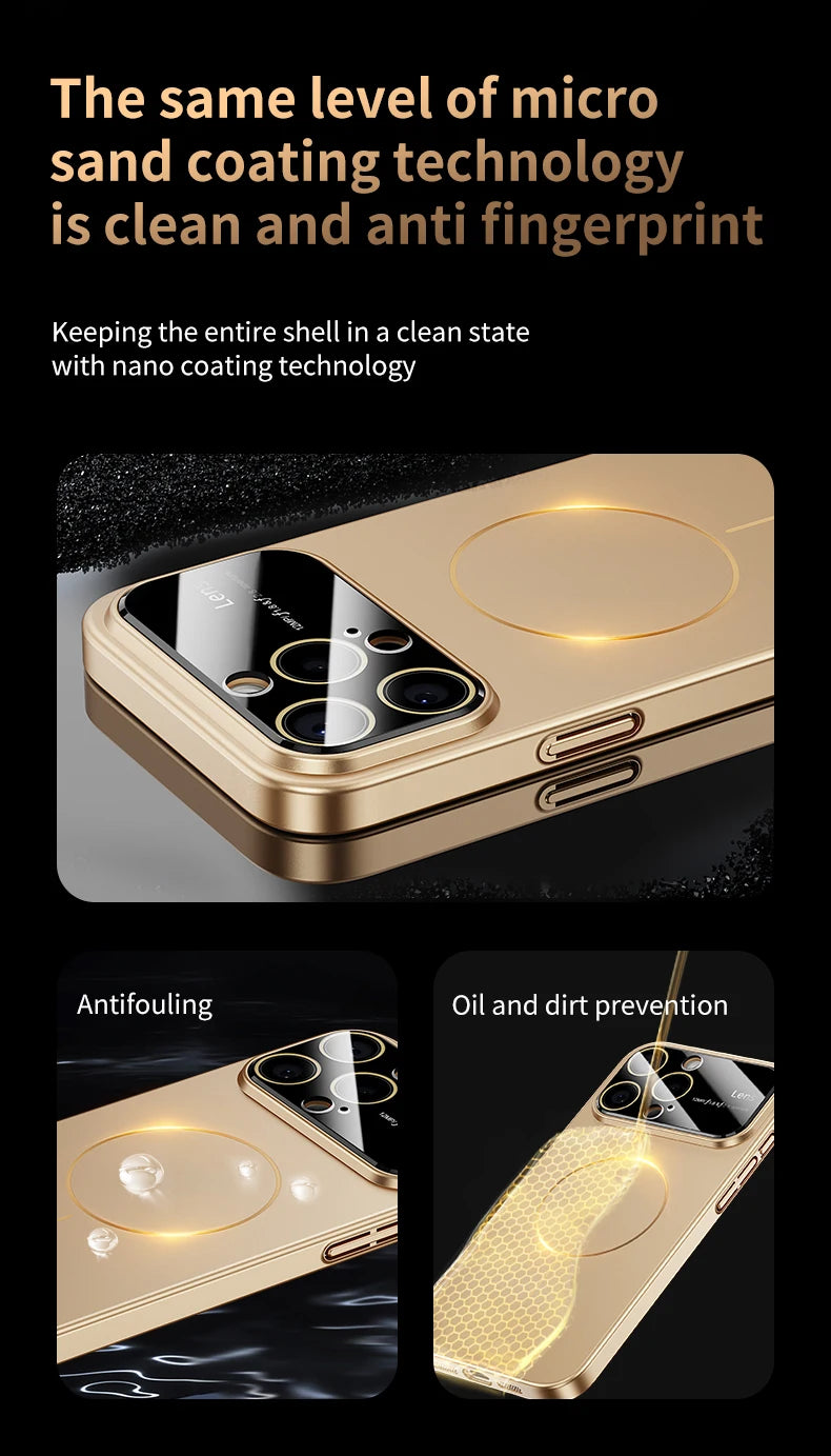 Coque MagSafe Luxe – Protection Caméra Renforcée | iPhone 15, 16, 17 Pro Max