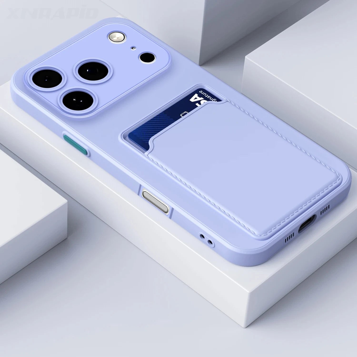 Funda Luxury Soft Silicone Wallet Card Holder Phone Case For iPhone 17 Air 16 e 15 14 Plus 13 12 11 Pro Max Slot Bag Back Cover