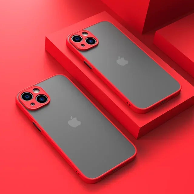 Matte Phone Case For iPhone 14 13 12 15 Pro Max Mini Luxury Soft Silicone Shockproof Case For iPhone 11 XS MAX X XR 7 8 Plus SE