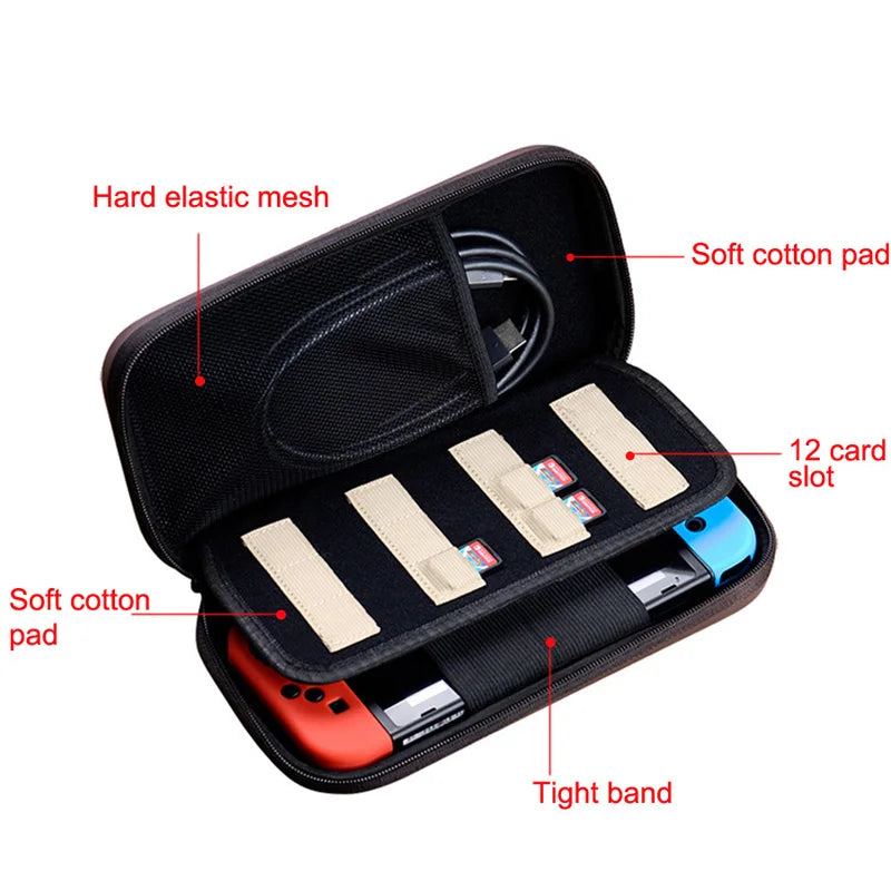 For NS Switch OLED Case Shell Cover Skin ZD Portable Waterproof Hard Protective Storage Bag For NS Switch Game Accessories