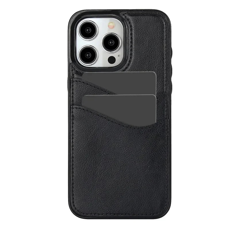 PU Leather Wallet with Card Holder Phone Case for IPhone 13 12 Mini 16 15 14 11 Pro XS Max XR X 8 7 Plus Protective Back Cover