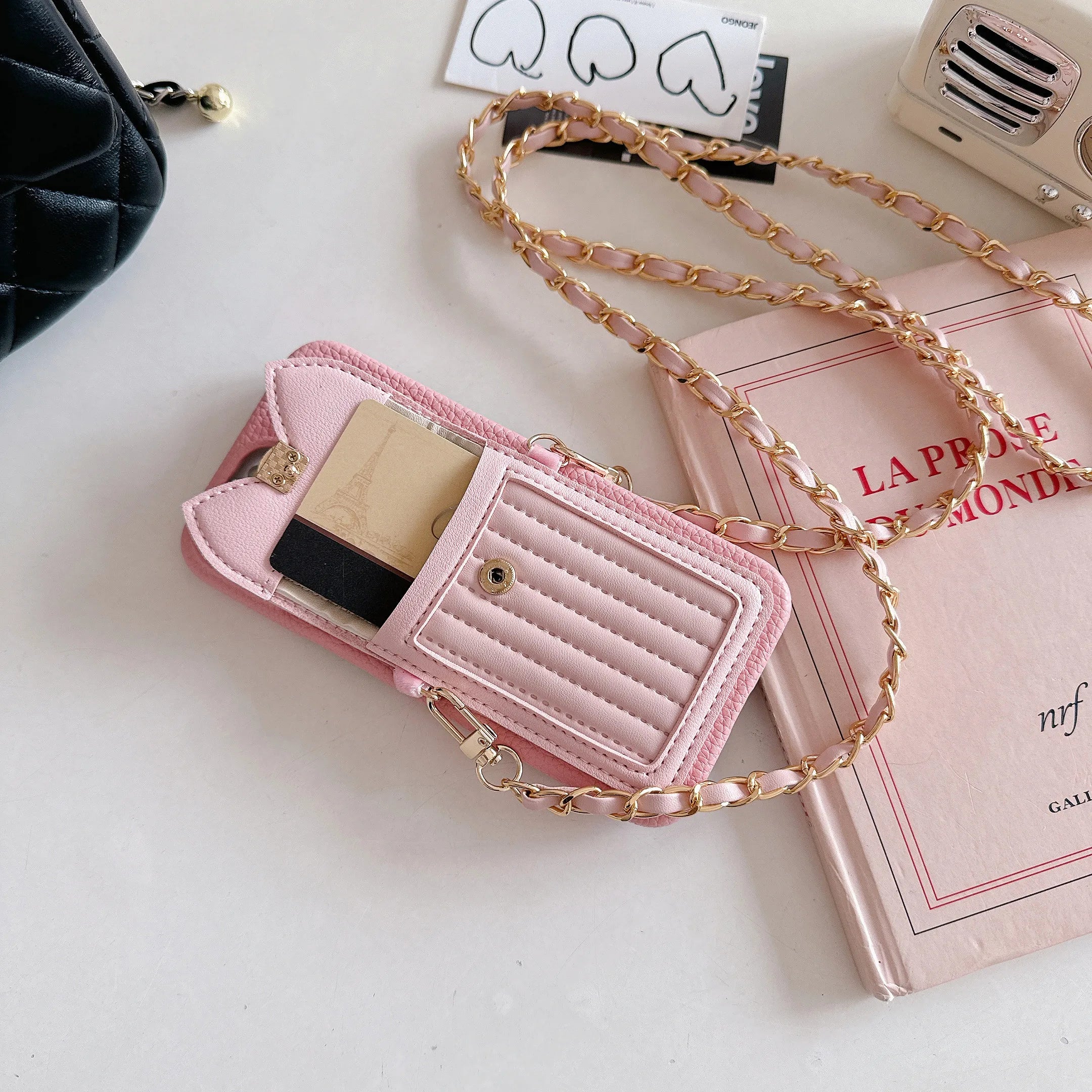 Crossbody Wallet with Card Holder Phone Case for IPhone 16 15 14 11 Pro Max 13 12 Mini XR XS Max PU Leather Prevention Cover
