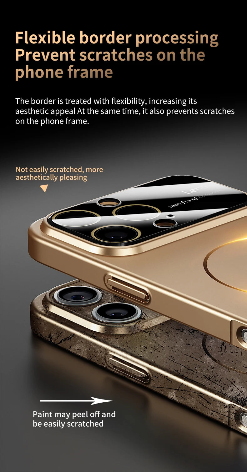 Coque MagSafe Luxe – Protection Caméra Renforcée | iPhone 15, 16, 17 Pro Max