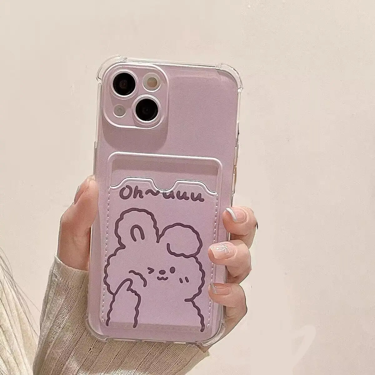 Cute Bear Casing For Xiaomi Redmi 13C 12 12C 10 9A 10C 9C 9 Note 13 12 Pro 9 9S 8 Pro Case Cover Card Holder Slot Bag Casing